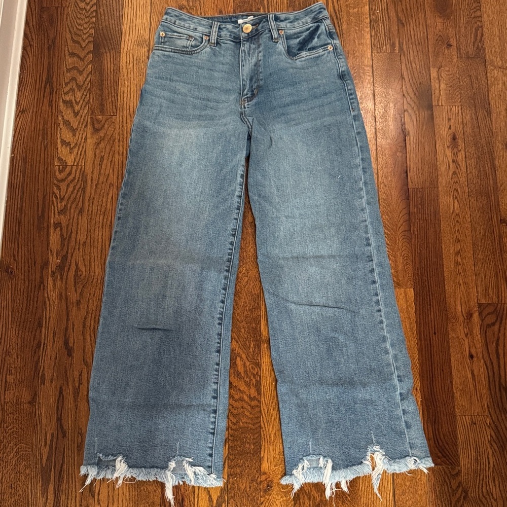 STS Blue Distressed Wide Leg Jeans 25